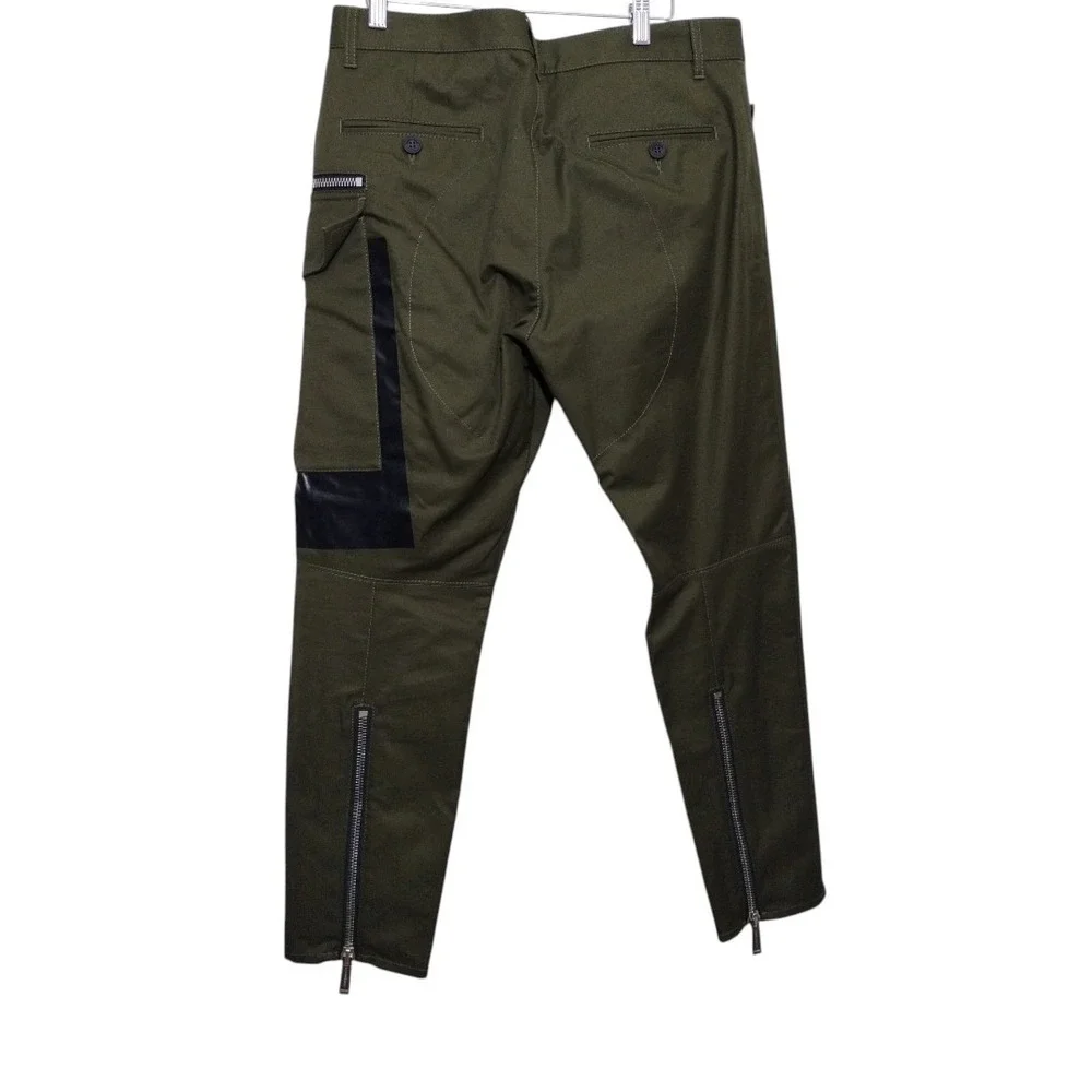 Dsquared2 Military Green Cargo‎ Trousers Men's 48 Made In Italy
